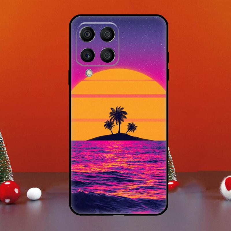 Синтвейв 80-х Ретро Неон вэйпорвейв Для Samsung Galaxy M21 M31 M55 M15 M11 M13 M33 M35 M53 M14 M34 M54 M12 M32 M52 M06 M16 Чехол