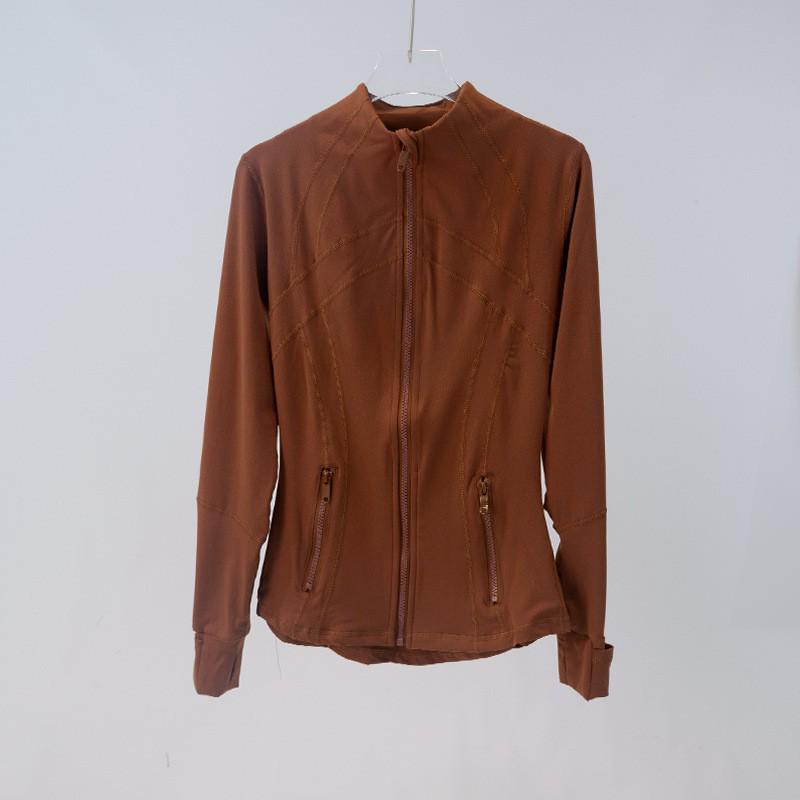 Women's Spring Yoga Sport Jacket - Tight Fit, Casual Jogging, Breathable, Zippered, Stand-Up Collar, Long Sleeve.
