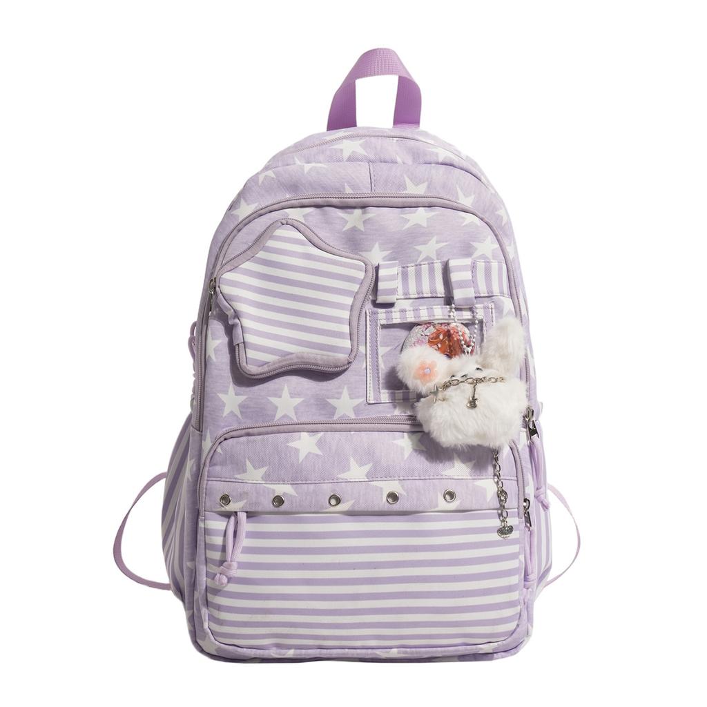 Schoolbag Backpack College Style Large Capacity Middle School Student School Bag Korean Junior High School High Value Girls Backpack Travel 