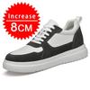 Sneakers da Uomo Scarpe con Rialzo Aumentano l'Altezza Soletta 7-8CM Scarpe con Tacco Alto Vera Pelle Scarpe Sportive