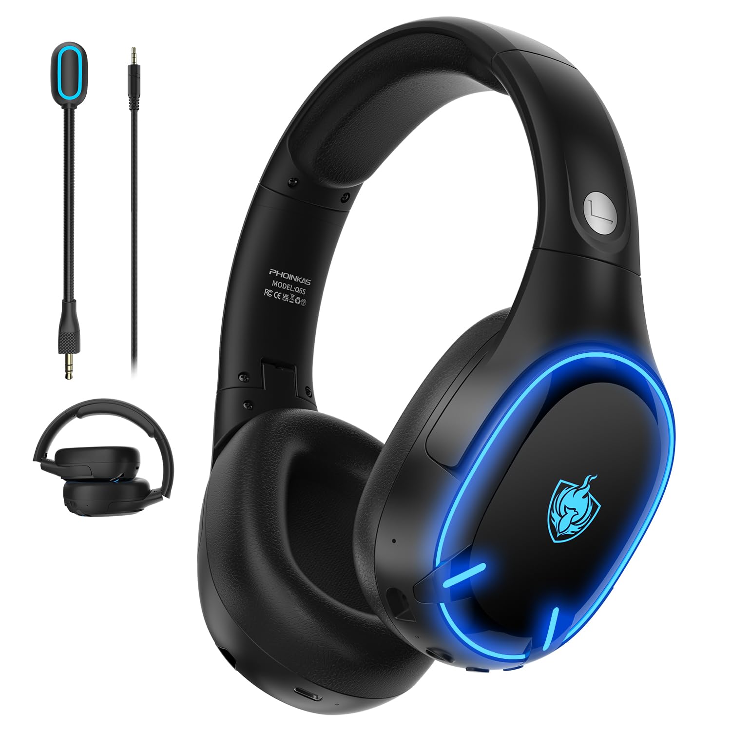 

Игровая Bluetooth Проводная и для Звука Совместимая с Несколькими Xbox Включает Японскую Инструкцию Сине-Черная Гарнитура, 5.3, Беспроводная, Микрофон, Музыка, чёрный