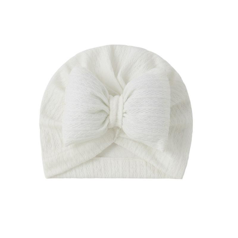 

New baby knitted cotton-filled big bow baby pullover hat boat hat children s headscarf hat
