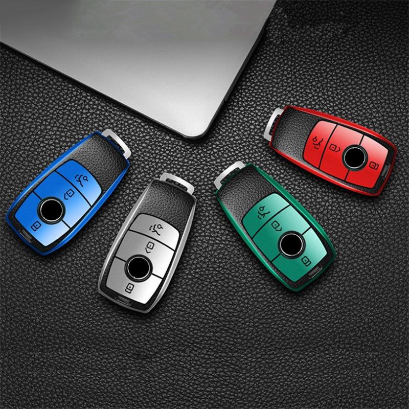 Zinc Alloy Solid Color Key Case For Mercedes Benz Keychain Shell Cover CLS GLA GLB GLC A C E Class GLE W177 W247 W205 W213 H247