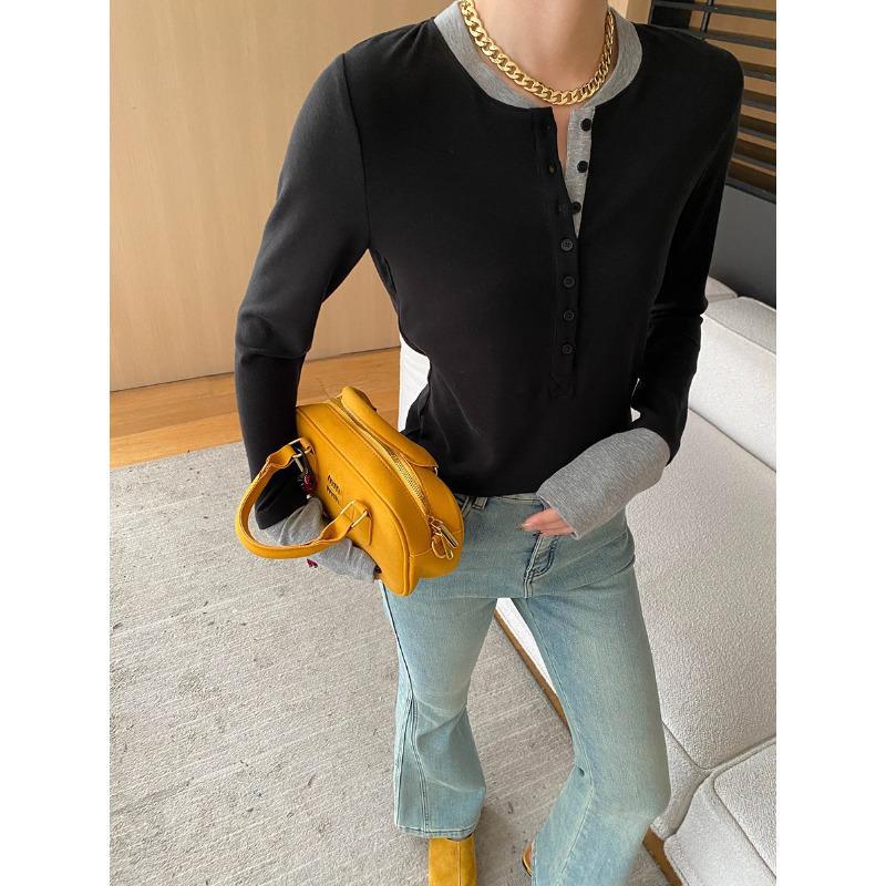 Sinan American Old Money Style Buttoned Slim T-Shirt SN6856