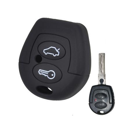 Housse de protection en Silicone pour clé télécommande à 2 boutons, étui porte-clés pour Seat Corboda Leon Ibiza Toledo Alhambra Altea Arosa