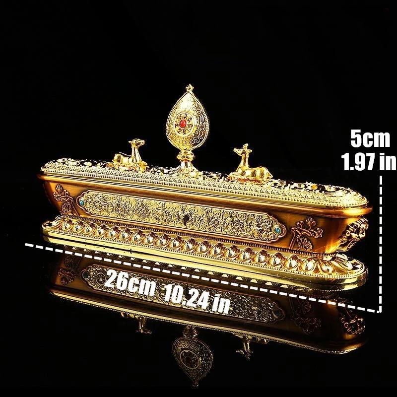 

Reindeer Sanskrit Incense Stick Burner, Alloy Buddhist Tibetan Worship, Meditation, Engraving Fire, Mandala Smoke Supply Furnace