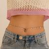 Sweet Cool Spice Girl Merry Su Butterfly Pendant Double Waist Chain Ladies Sexy Street Shoot Single Circle Metal Body Chain