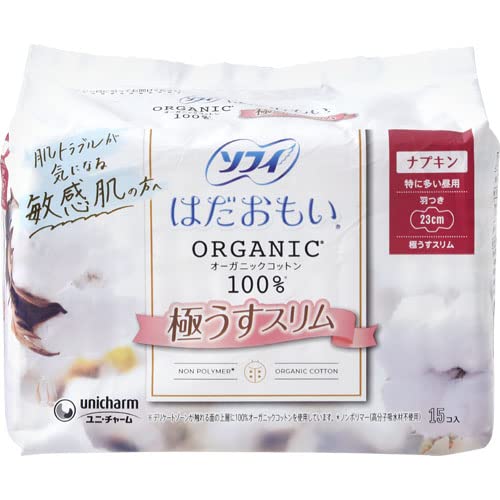 

Unicharm Soft Hadaomoi Organic Slim с 230 крылышками 15 штук