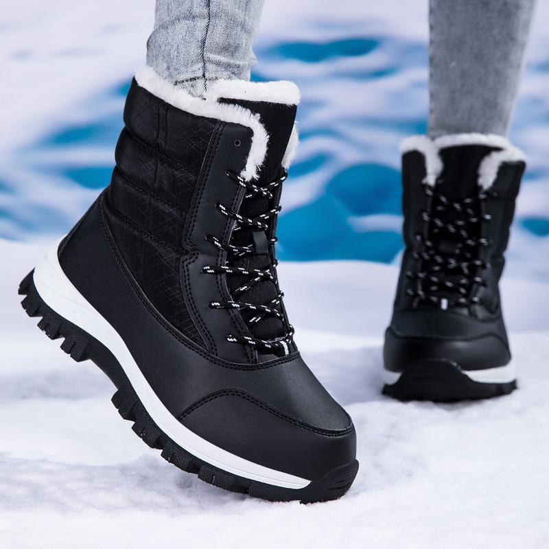 Women's High-top Cotton Shoes Boots Large-size Outdoor Anti-slip Waterproof Women's Snow Boots Winter Shoes for Women