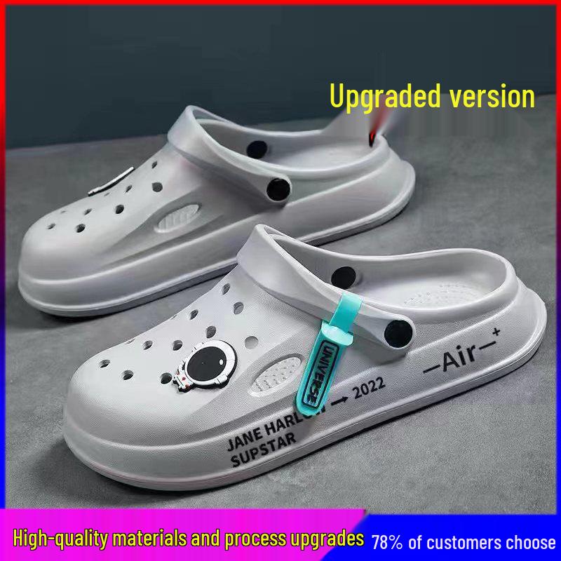 Herren Sommer Atmungsaktiv Dicksohlige Rutschfeste Lässige Strandsandalen