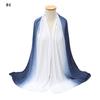 Fashion Elastic Mercerized Cotton Modal Headscarf Hand Painted Dyeing Two Color Gradient Scarf Muslim Woman Cotton Jersey Hijabs