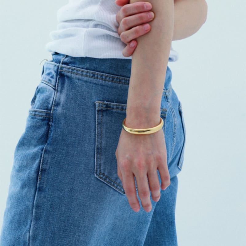 HAE Gold moon bangle