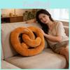 Cowhorn Bun Cartoon Cushion With Plush Outer For Living Room Decor