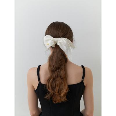 Carry Barrette Pleats Ribbon Scrunchie