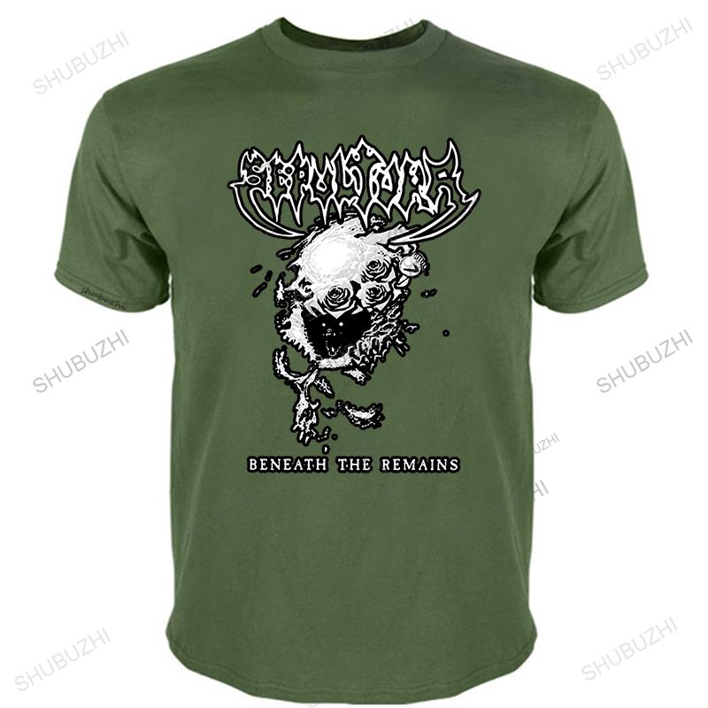 

Роскошная хлопковая футболка унисекс с короткими рукавами, высококачественные футболки, топы, футболка Sepultura Beneath The Remains, футболки унисекс большого размера L