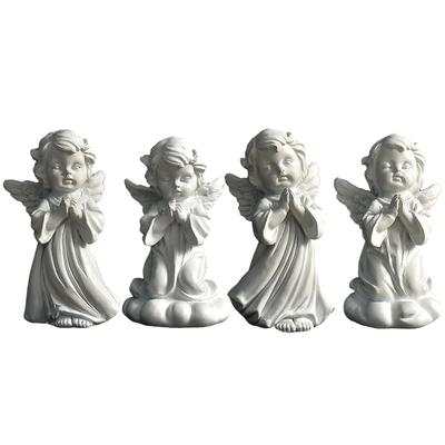 Mini Praying Angle Sculpture Desktop Cute Resin Decorative Statue Home Decoration Angel Figurines Room Ornament 4 Gestures