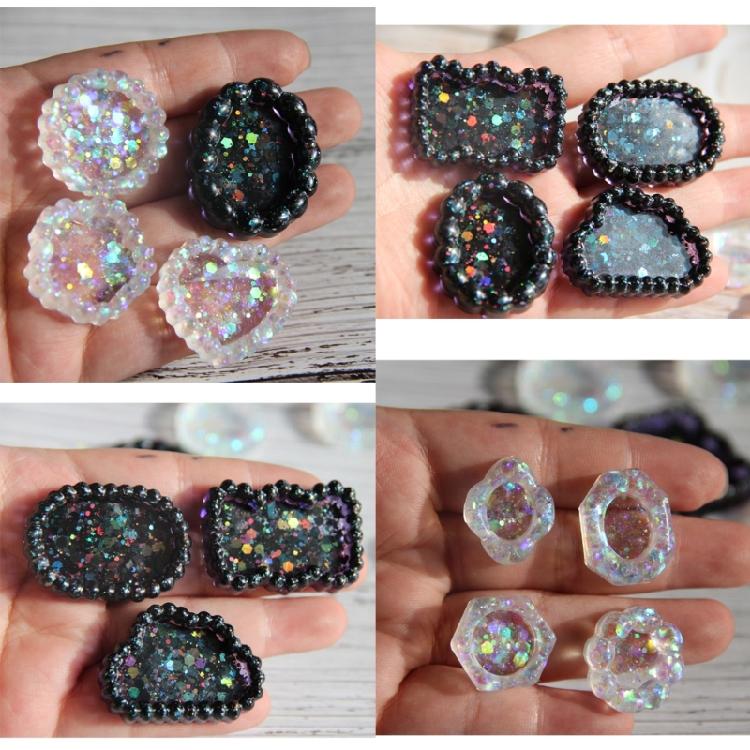 Silicone Craft Mold With Vintage Pearls Plate Pattern Multi Material Jewelry Making Tool For DIY Enthusiasts