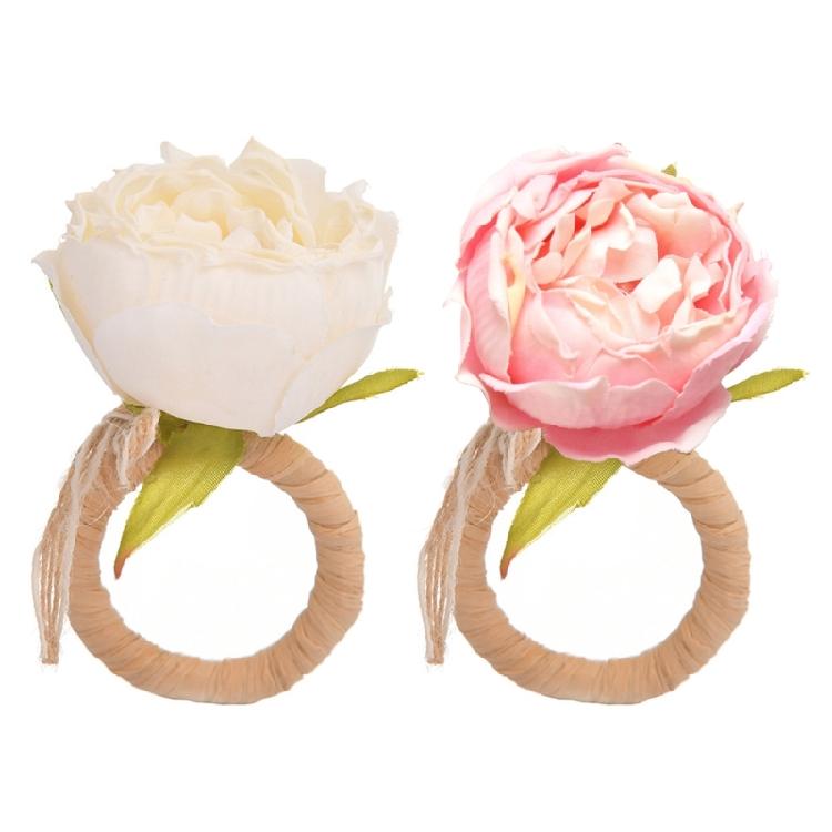 Rose Serviette Buckles Holder For Wedding Table Sweet Decoration Towel Holder