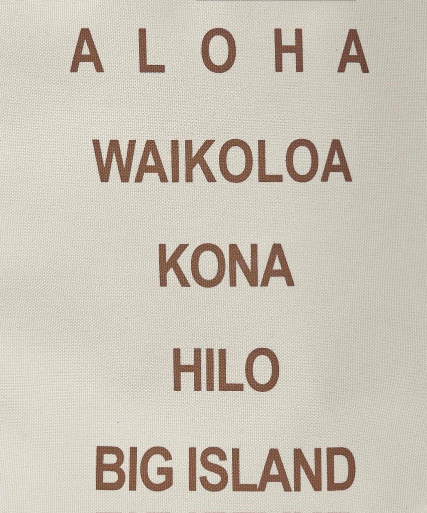 Loco Hawaii Aloha Canvas Tote Bag Ivory