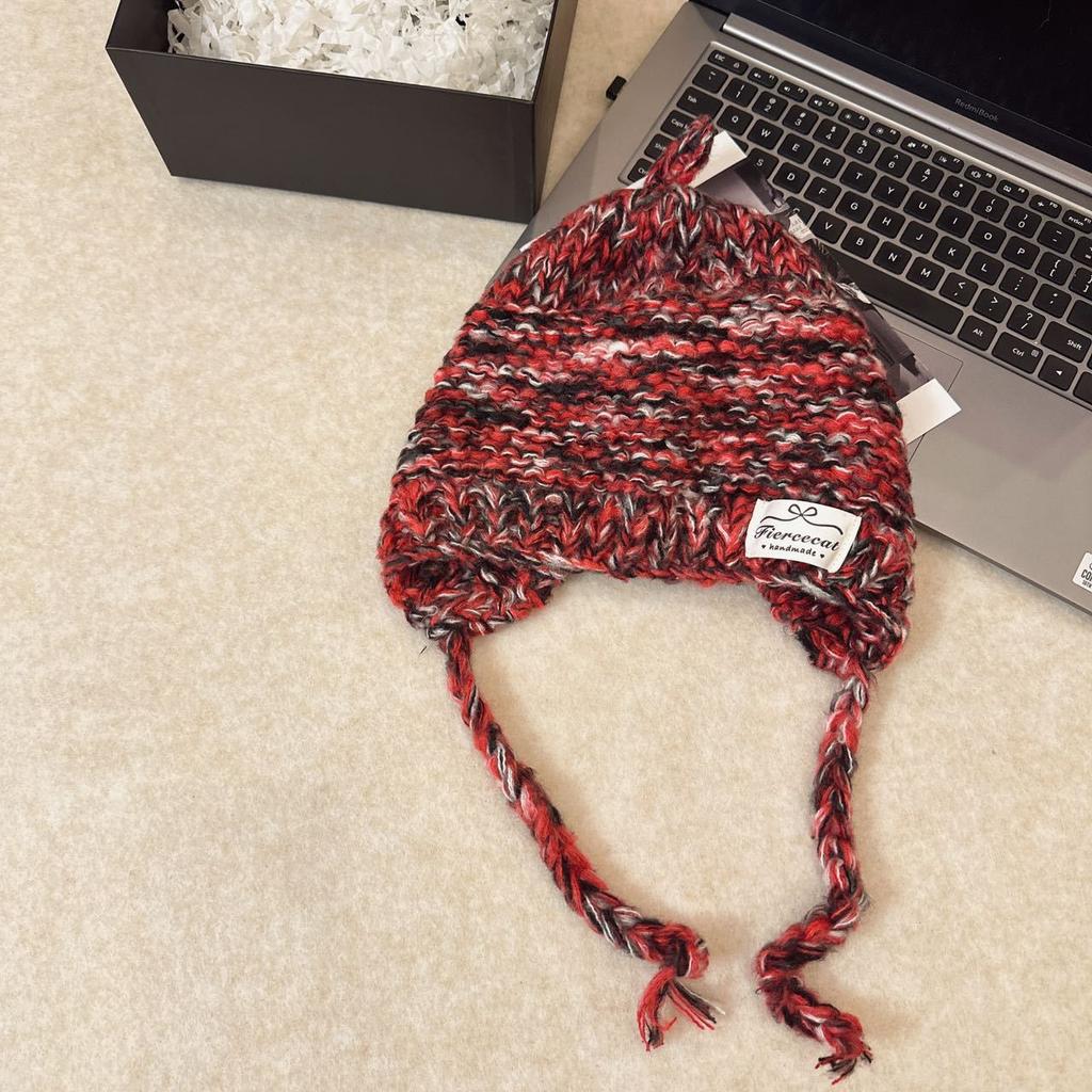 Cute Baotou Woolen Hat for Women Large Head Circumference  Fashionable  Versatile  Warm  Sweet  and Showy Small Knitted Hat