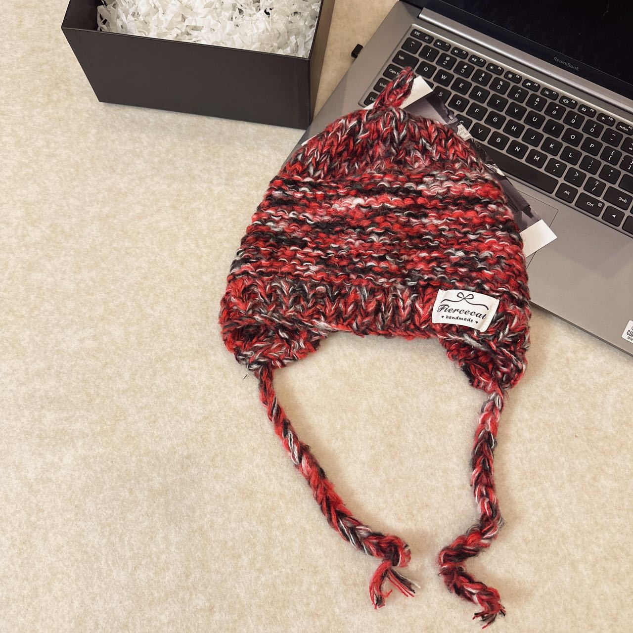 

Cute Baotou Woolen Hat for Women Large Head Circumference Fashionable Versatile Warm Sweet and Showy Small Knitted Hat One Size