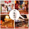 Japanese Lantern Silk Fabric Traditional Hanging Decor for Restaurant Interior Bar Home Garden Cultural Event Birthday Christmas