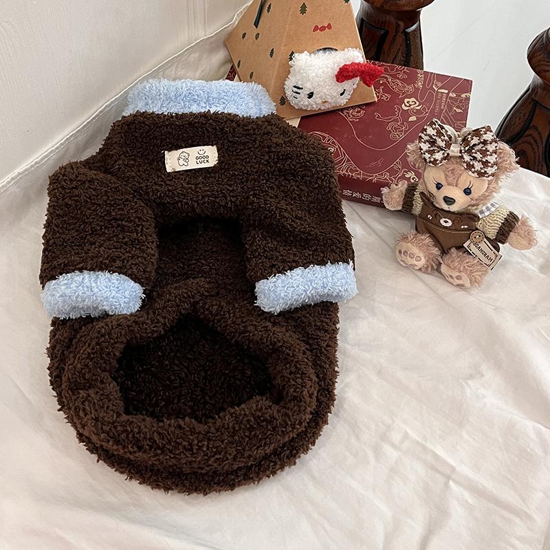

Soft Warm Dog Clothes Hoodie Winter Cat Dog Pets Clothing Puppy Yorkie Pomeranian Maltese Bichon Poodle Schnauzer Corgi Clothing S синий