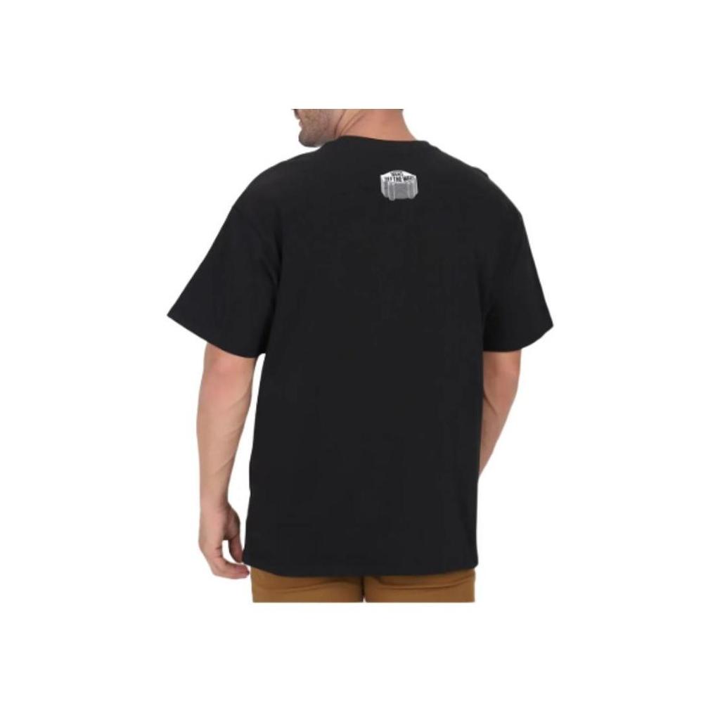 Vans Black Geometric Print Crew Neck Short Sleeve T-Shirt VN0009ZVBLK