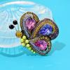 Blucome New Butterfly Brooches For Women Vintage Pearl Multicolor Rhinestone Cute Insect Weddings Casual Brooch Pins Jewelry