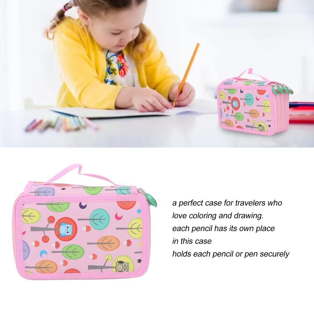 Foldable Colored Pencil Case 4 Layers Colored Pencil Bag Pencil Holder Art Beginner