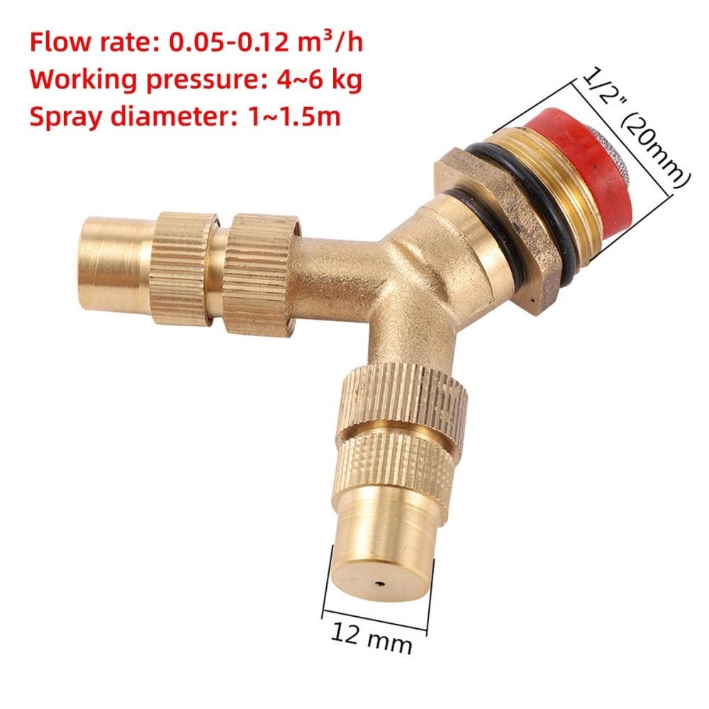 1/4" 1/2" Brass Garden Sprayer Nozzle 1/2/3/4 Hole Orchard Agriculture Irrigation Pesticide Spraying Sprinkler Head with Filter