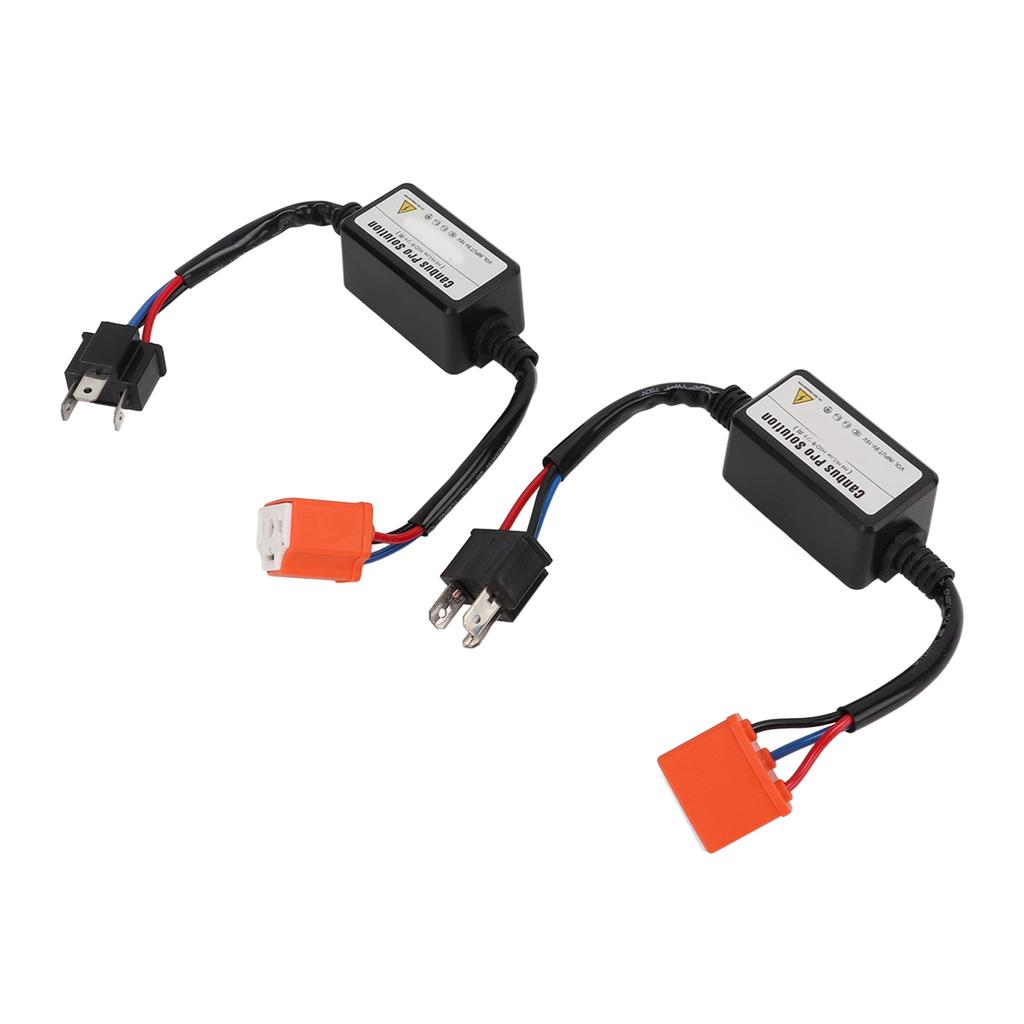 2Pcs LED Resistor Ceramic Head 35W 12V Accurate Decoding Easy Install H4 Negative Converter