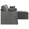 Sofa Dark Grey 178 X 134 X 80 Cm Velvet