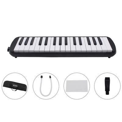 1 conjunto de 32 teclas estilo piano melódica com caixa órgão acordeão boca peça placa chave sopro