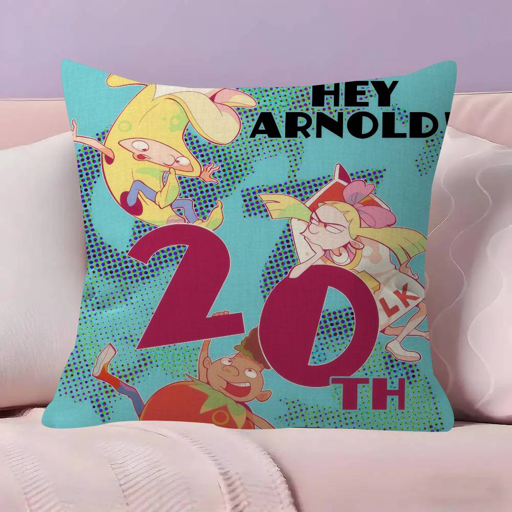 Hhey Arnolds Cartoon Maple Design Cushion Cover Happy Autumn Harvest Decor Holiday Decorati Pillow Cover