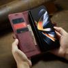Anti -Scratch Vintage Leather Phone Bag Case For Samsung Galaxy Z Fold4 5g Fold 4 Zfold4 Card Slot Full Protection Cover Coque