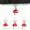 3Pcs Cute Mini Mushroom Shaped Phone Dust Plugs Portable Charging Port Earphone Jack Decorative Protector Covers2
