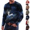 Maglione Stampato di Natale da Uomo Pullover Grafico Festivo per Feste Invernali Abbigliamento Casual
