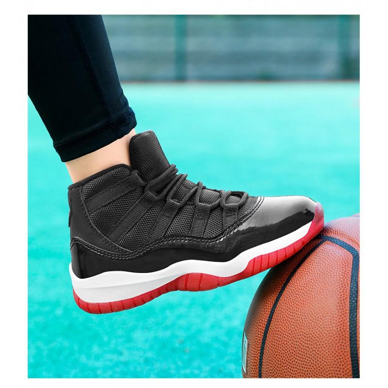 Kids Boys Basketball Shoes Mesh Breathable Mid-Top Sneakers All