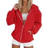Women's Hooded Sweatshirts Autumn New Lazy Style Casual Loose Zipper Women's Sweatshirts Jackets Fashion Solid Color Streetwear Female Hooded Coats