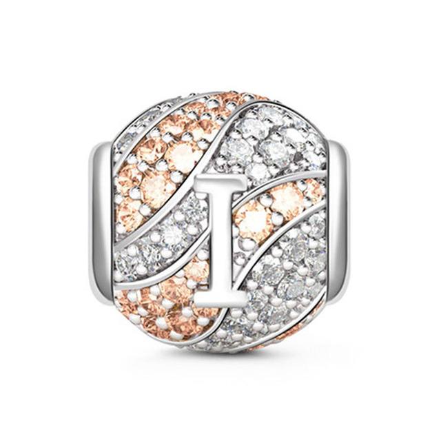 Kulaté Pave Abc Písmeno abecedy 925 Sterling Silver korálky Charm Fit Originální módní náramky pro kutily pro ženy Dárkové šperky