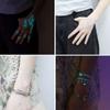 Glow In the Dark Henna Tattoo Sticker Lasting Fake Lace Tattoos Luminous Temporary Tattoos  Women