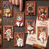 Christmas Kitchen Accessories Cute Cat Refrigerator Magnets, Kitty Magnetic Photo Frame, Decorative Metal Surface Stickers Retro Office Filing Cabinet