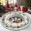 3D Visual Deep-Pile Santa Claus Rug, Retro Patchwork Washable Non-Slip Living Room Carpet, Christmas Home Decor, Xmas Gift Idea