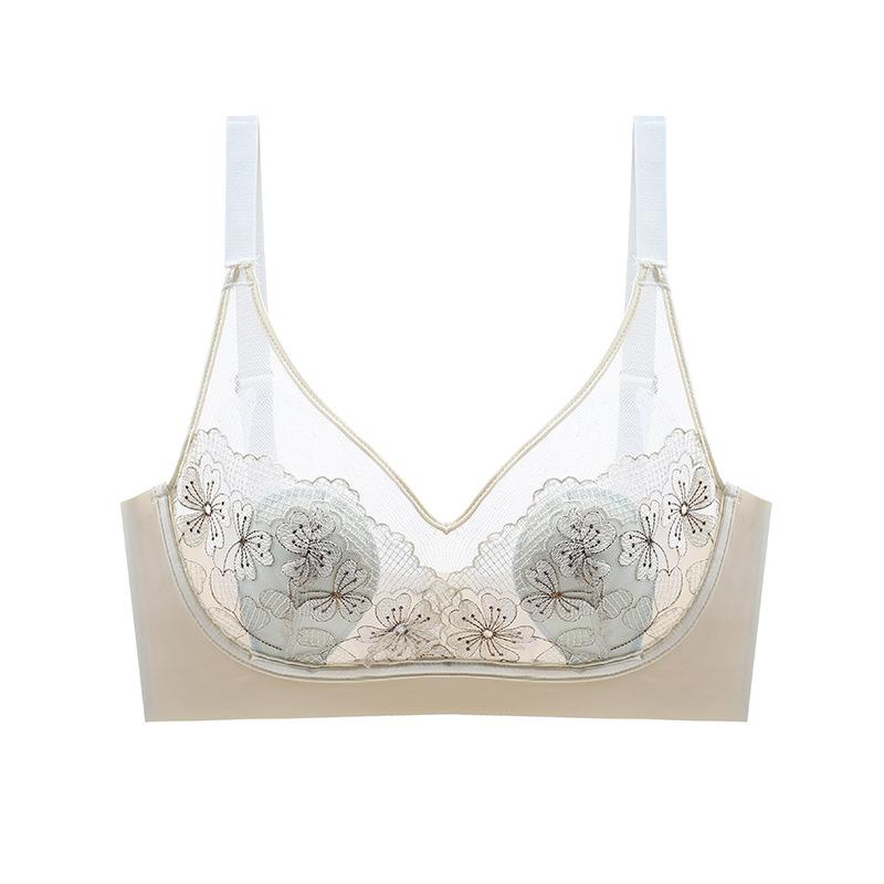 

Breathable rabbit ears, big breasts, small pure desire to gather and close secondary breasts, anti-sagging, no steel ring text bra-1 40/90BC
