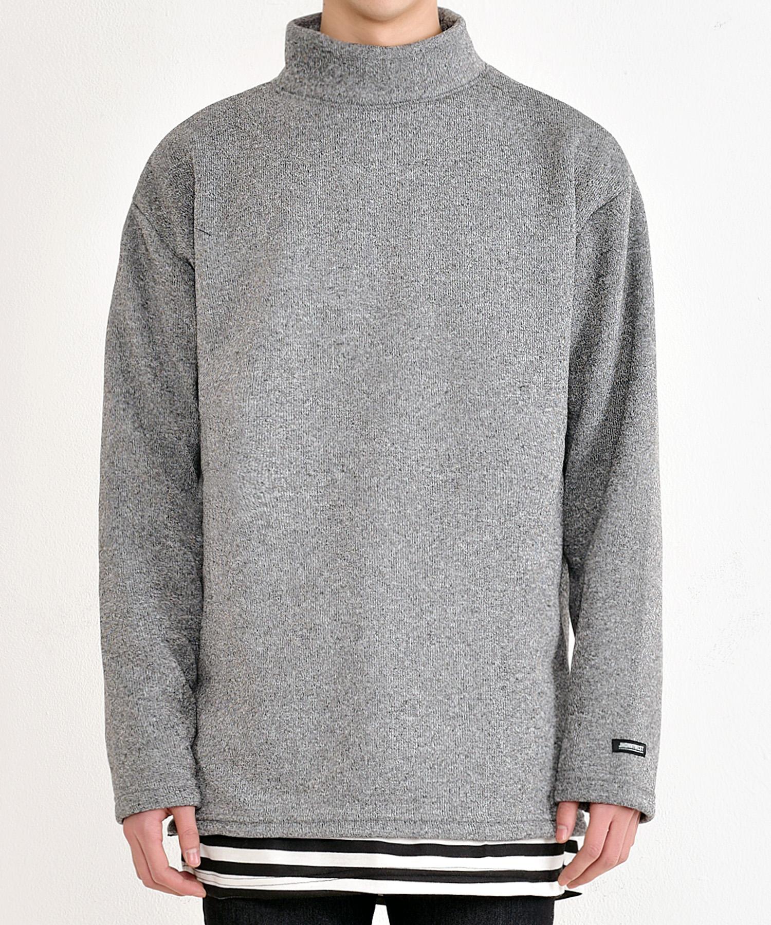 Johnny West Side Zip Half Turtle Neck (Gray) Gray/48(95)