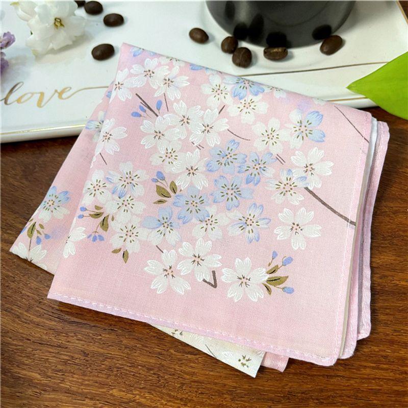 

Японский стиль Вишневый цвет Чистый хлопок Весь хлопок 60 шт. Подарочный носовой платок Pink