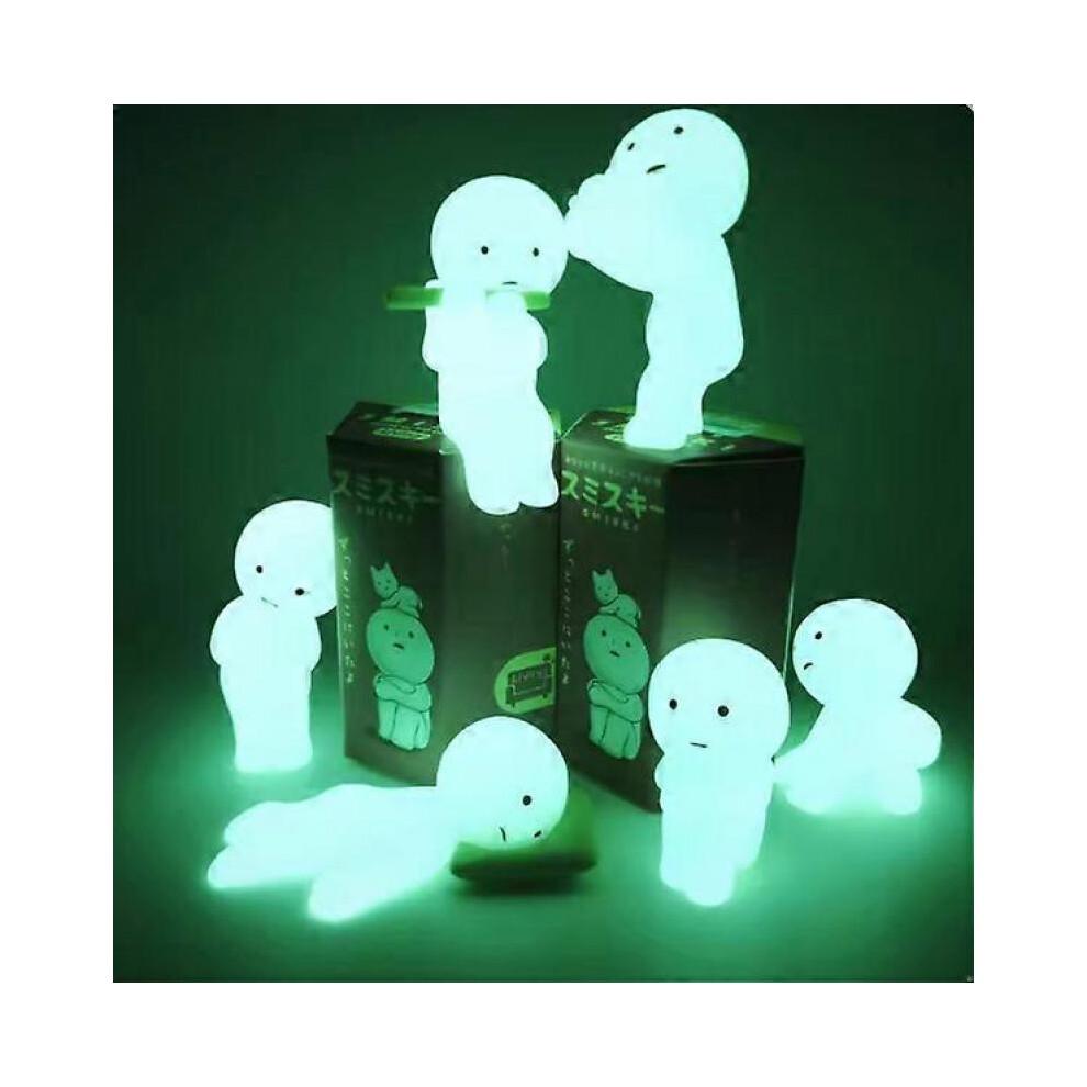 6pcs Smiski Blind Box Sunday Series Yoga Fitness Series Minifigure Noctilucent Decoration Doll Bedroom Toilet