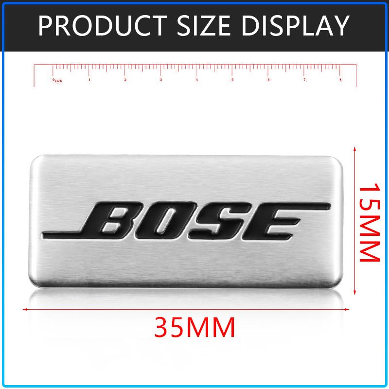 Neues BOSE Buchstabenlogo Auto-Audio-Stereo-Abzeichen Selbstklebender Metallaufkleber Für Autotür Lautsprecher Hochtöner Modifikation