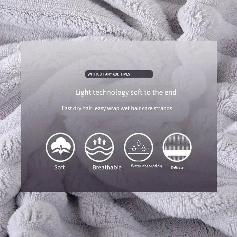 Dry Hair Cap for Women Thickened and Super Absorbent Headscarf for Wiping Hair Quick Drying Cap Dry Hair Towel